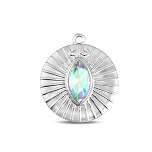 BY31&reg; Anh&auml;nger aus Stainless Steel - Rostfreiem Stahl Round Silver-aqua