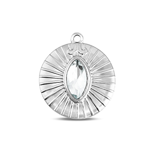 BY31&reg; Anh&auml;nger aus Stainless Steel - Rostfreiem Stahl Round Silver-crystal