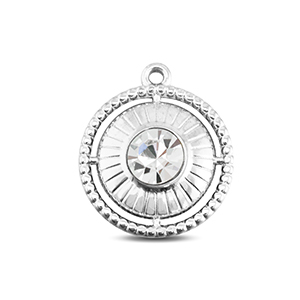 BY31&reg; Anh&auml;nger aus Stainless Steel - Rostfreiem Stahl Rount with Ring Silver-crystal