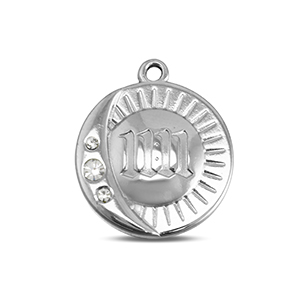 BY31&reg; Anh&auml;nger aus Stainless Steel - Rostfreiem Stahl Round with 11:11 Silver
