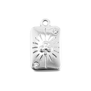 BY31&reg; Anh&auml;nger aus Stainless Steel - Rostfreiem Stahl Card Clover Silver