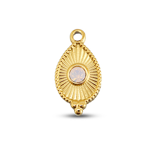 BY31&reg; Anh&auml;nger aus Stainless Steel - Rostfreiem Stahl Drop Gold-soft pink opal