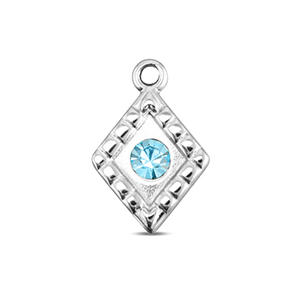 BY31&reg; Anh&auml;nger aus Stainless Steel - Rostfreiem Stahl Rhombus Silver-aqua