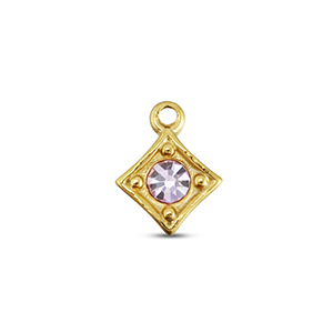BY31&reg; Anh&auml;nger aus Stainless Steel - Rostfreiem Stahl Rhombus Gold-light lilac
