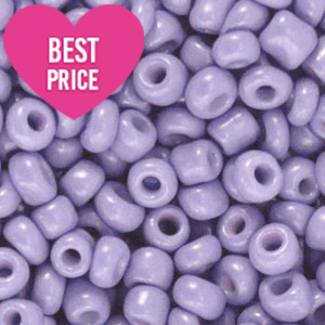 Rocailles Perlen Glas 6/0 (4mm) Oriental iris lilac
