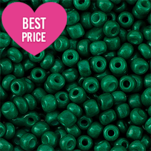 Rocailles Perlen Glas 8/0 (3mm) Dark green