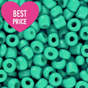 Rocailles Perlen Glas 8/0 (3mm) Bright jade green