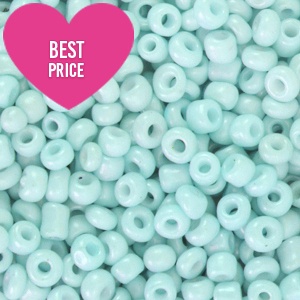 Rocailles Perlen Glas 8/0 (3mm) Tiffany blue