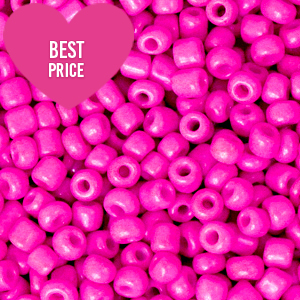 Rocailles Perlen Glas 12/0 (2mm) Neon hot pink