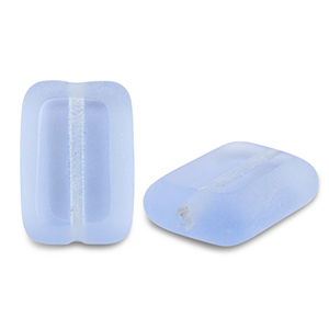 Tschechische Perlen TCB Rectangle 12x8mm Transparent blue