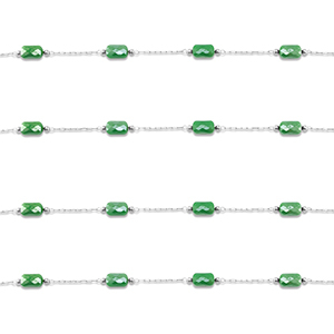 Zubeh&ouml;r aus Stainless Steel - Rostfreiem Stahl Gliederkette Oval Silver-green