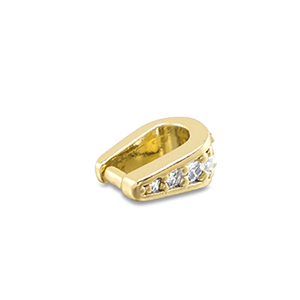 TQ Metall Brass Pinch Bail Oval Gold