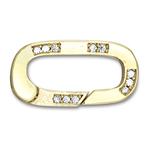 TQ Metall Brass Lock Oval Gold