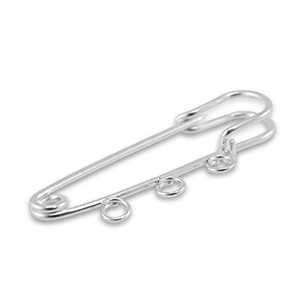 Zubeh&ouml;r Metall Ornamental Pin mit 3 &Ouml;sen Silver