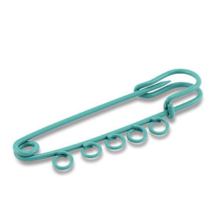 Farbiges Zubeh&ouml;r Ornamental Pin mit 5 &Ouml;sen Teal green