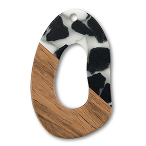 Anh&auml;nger Holz Irregular Black-white-brown