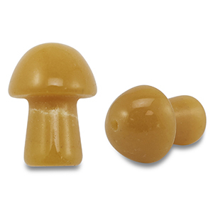 Anh&auml;nger Naturstein Quarz Mushroom Beige brown