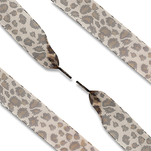 Musthave Schn&uuml;rsenkel Organza Leopard Light brown-dark brown