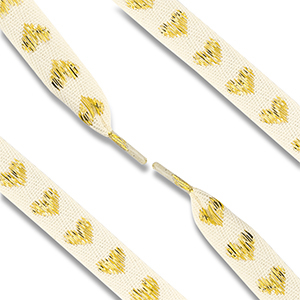 Musthave Schn&uuml;rsenkel with Heart Off white-gold