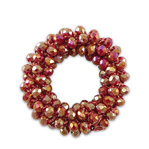 Facetten Perlen Anhh&auml;nger 32mm Port red AB