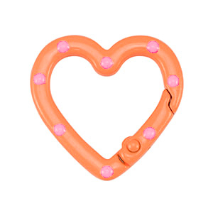 Farbiges Zubeh&ouml;r F&uuml;r Schl&uuml;ssel Anh&auml;nger Heart Orange-pink