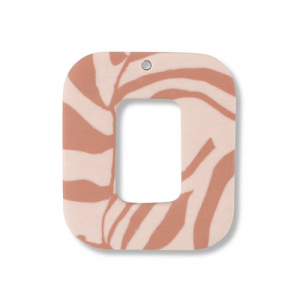 Anh&auml;nger Polymer Square Light peach pink-light brown