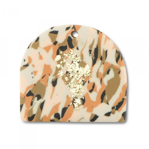 Anh&auml;nger Polymer Brown-pink-white-gold