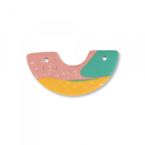 Anh&auml;nger Polymer Arch Green-pink-ochre yellow