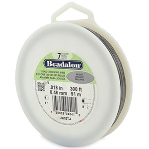 Schmuck Draht 7 Str&auml;nge 0.46mm Beadalon Bright Stainless Steel