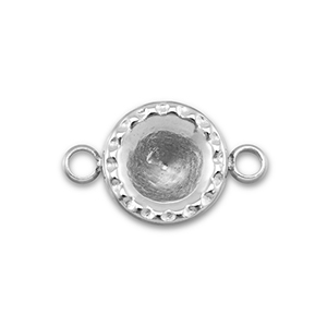 BY31&reg; Zwischenst&uuml;ck aus Stainless Steel - Rostfreiem mit Fassung f&uuml;r SS29 Chaton Silver