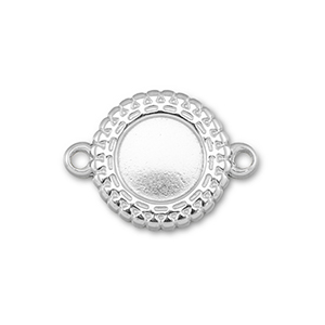 BY31&reg; Zwischenst&uuml;ck aus Stainless Steel - Rostfreiem mit Fassung f&uuml;r SS30 Flat Back Silver