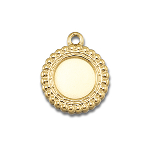 BY31&reg; Anh&auml;nger aus Stainless Steel - Rostfreiem mit Fassung f&uuml;r SS30 Flat Back Gold