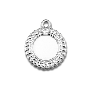 BY31&reg; Anh&auml;nger aus Stainless Steel - Rostfreiem mit Fassung f&uuml;r SS30 Flat Back Silver