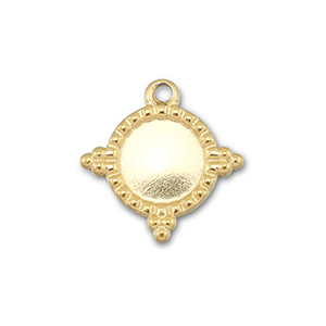 BY31&reg; Anh&auml;nger aus Stainless Steel - Rostfreiem mit Fassung f&uuml;r SS30 Flat Back Gold