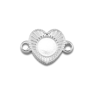 BY31&reg; Zwischenst&uuml;ck aus Stainless Steel - Rostfreiem mit Fassung f&uuml;r SS20 Flat Back Silver