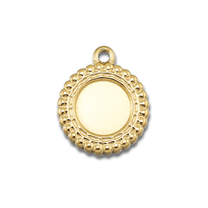 BY31&reg; Anh&auml;nger aus Stainless Steel - Rostfreiem mit Fassung f&uuml;r SS20 Flat Back Gold