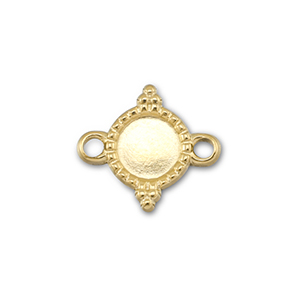 BY31&reg; Zwischenst&uuml;ck aus Stainless Steel - Rostfreiem mit Fassung f&uuml;r SS16 Flat Back Gold