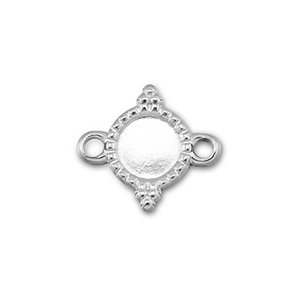 BY31&reg; Zwischenst&uuml;ck aus Stainless Steel - Rostfreiem mit Fassung f&uuml;r SS16 Flat Back Silver