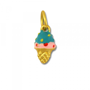 Anh&auml;nger Metall Ice Lolly Turquoise-pink-gold