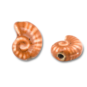 Keramik Perlen Shell Orange