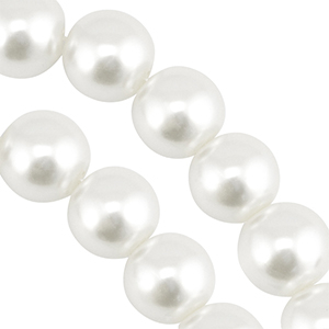 Glaswachs Perlen 14mm White