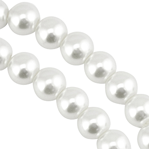 Glaswachs Perlen 10mm White