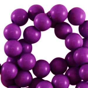 6 mm Perlen aus Acryl shiny Aubergine purple