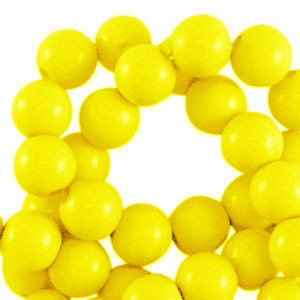 6 mm Perlen aus Acryl shiny Yellow