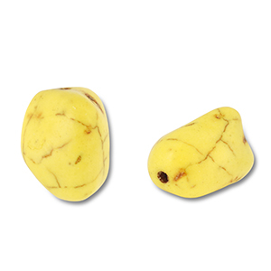Keramik Perlen Irregular Yellow