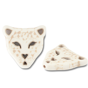 Keramik Perlen Leopard Off white