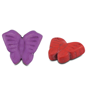 Keramik Perlen Butterfly Multicolour