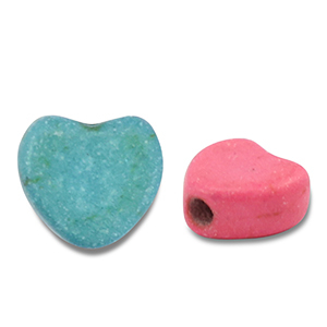 Keramik Perlen Heart Multicolour