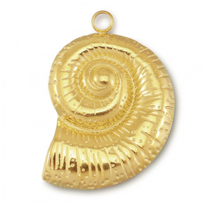 Anh&auml;nger aus Stainless Steel - Rostfreiem Stahl Shell Gold