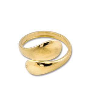 Stainless Steel - Rostfrei Stahl Ringe Drop Gold